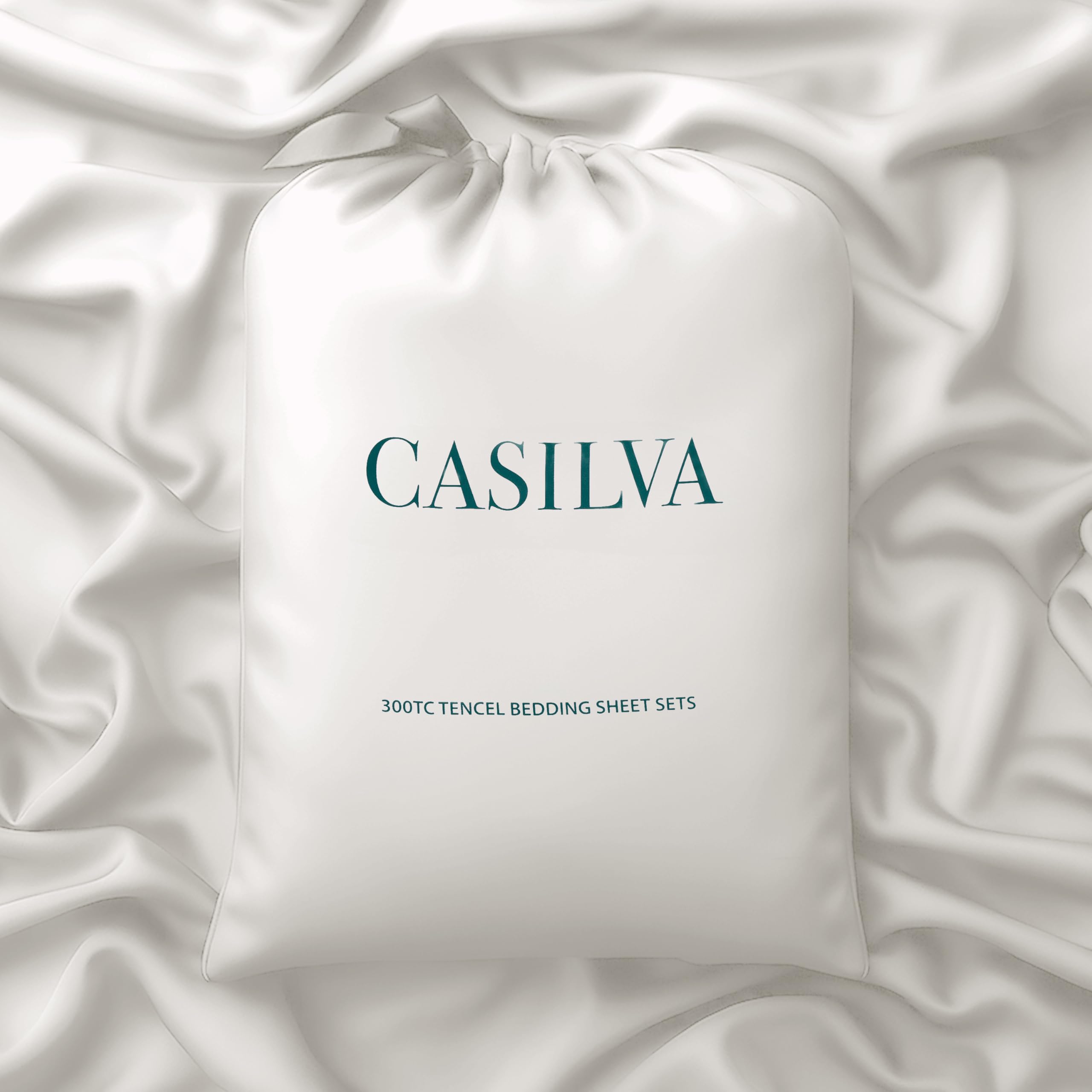 CASILVA Antimicrobial Eucalyptus Silver Sheets - Softer Than Silk, More Cooling Than Cotton - Perfect for Hot Sleepers &
